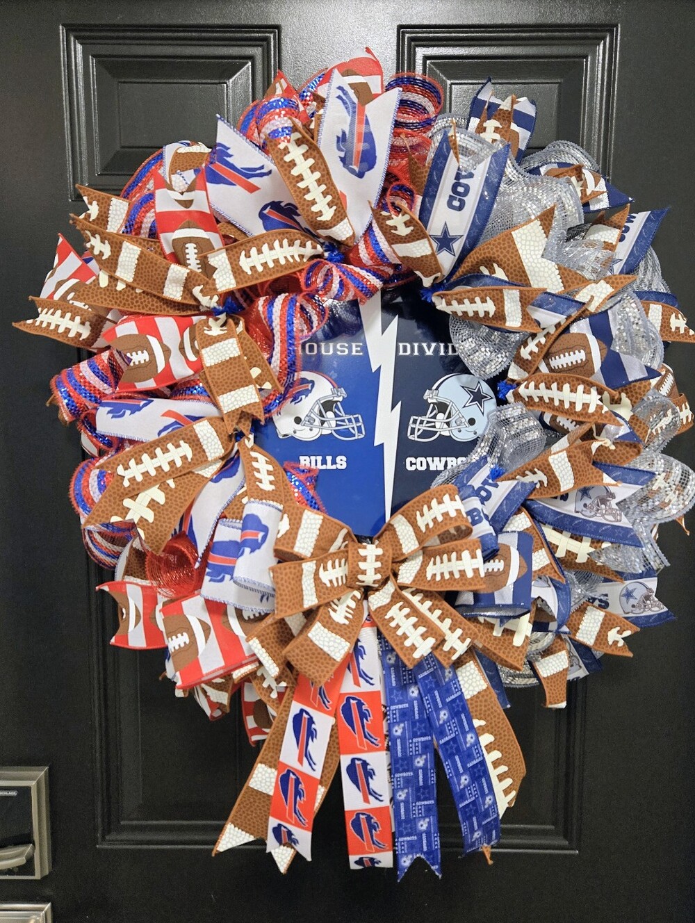 House Divided NFL Wreath - Custom Order Your Rival Team Wreath Today!